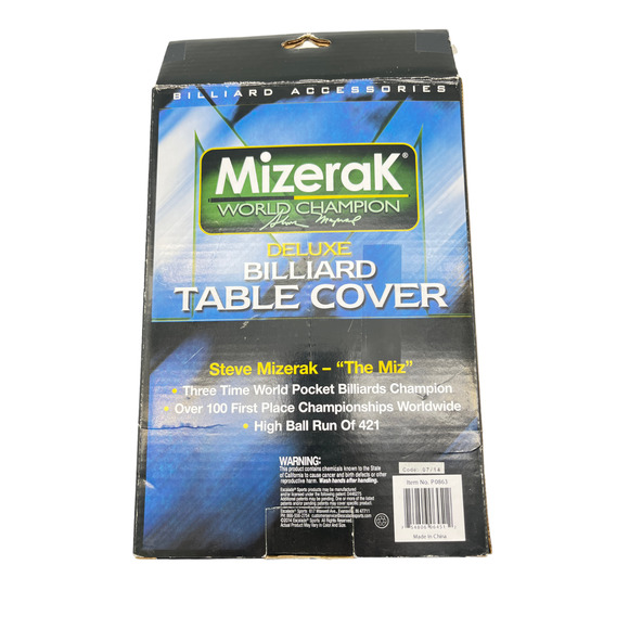 Mizerak Deluxe Billiard Pool Table Cover 8 Feet, 8" Deep, P0863 New Open Box - Picture 6 of 6
